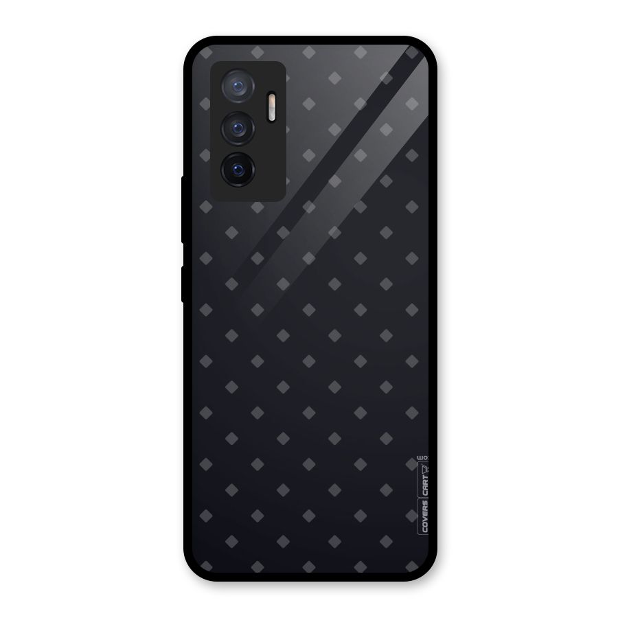 Lavish Diamond Pattern Glass Back Case for Vivo V23e