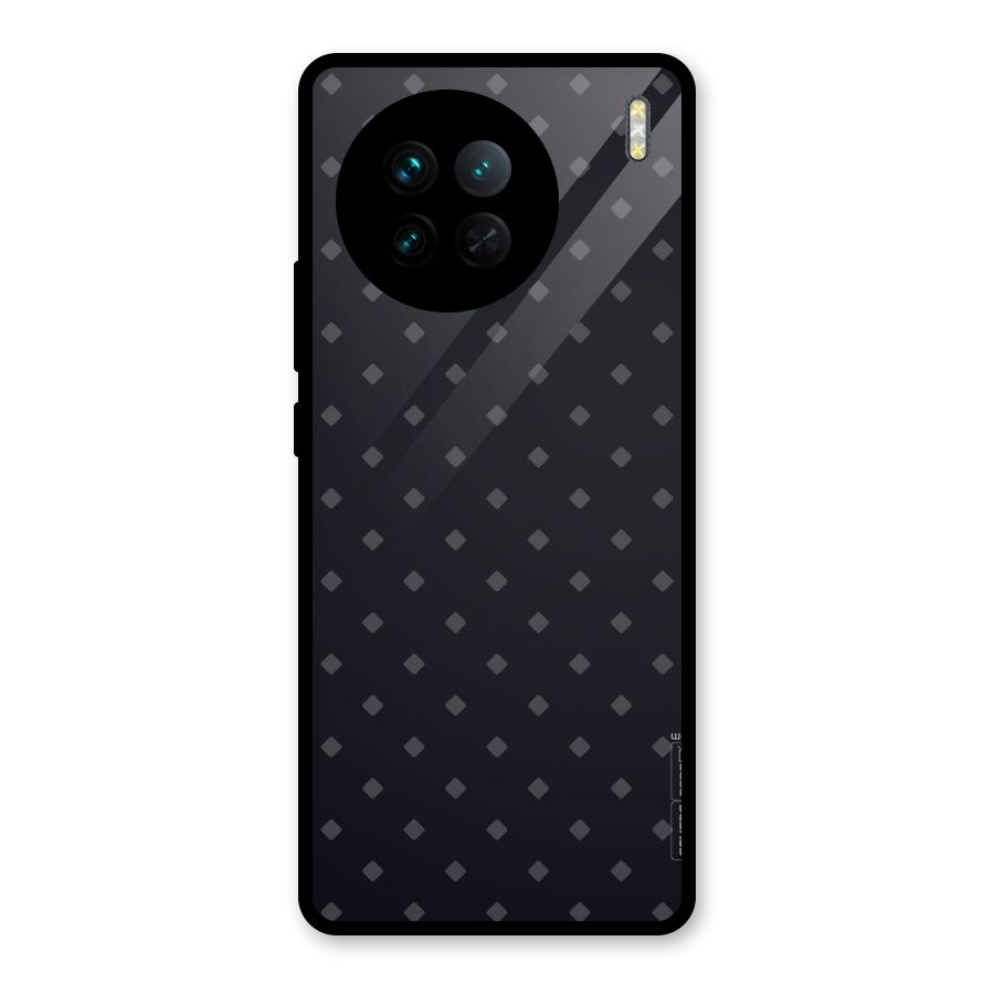 Lavish Diamond Pattern Glass Back Case for Vivo X90