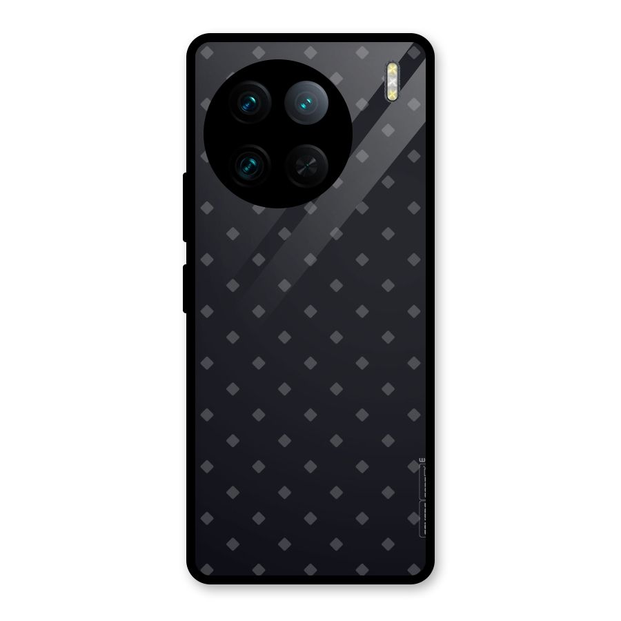 Lavish Diamond Pattern Glass Back Case for Vivo X90 Pro
