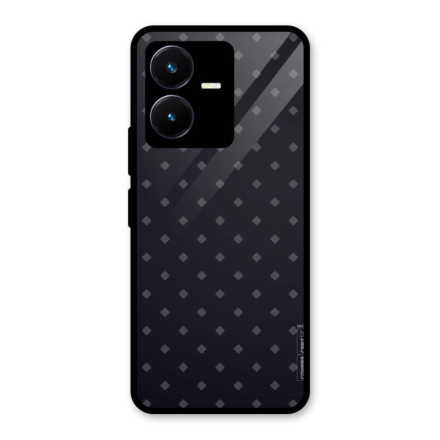 Lavish Diamond Pattern Glass Back Case for Vivo Y22s