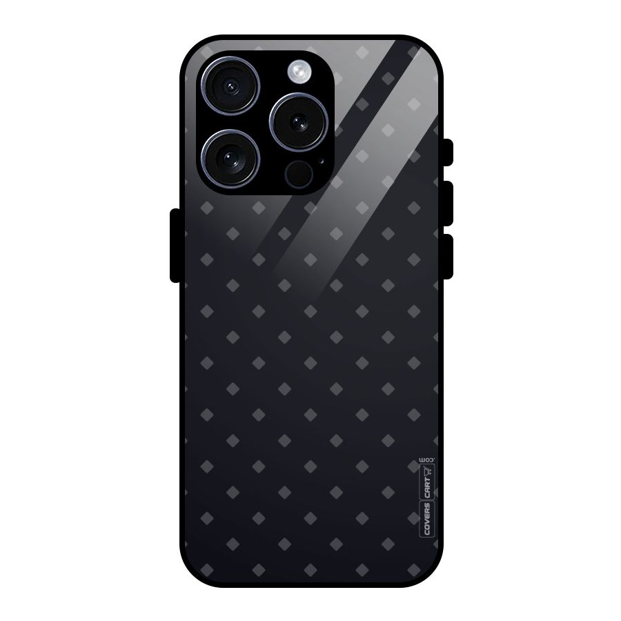 Lavish Diamond Pattern Glass Back Case for iPhone 15 Pro