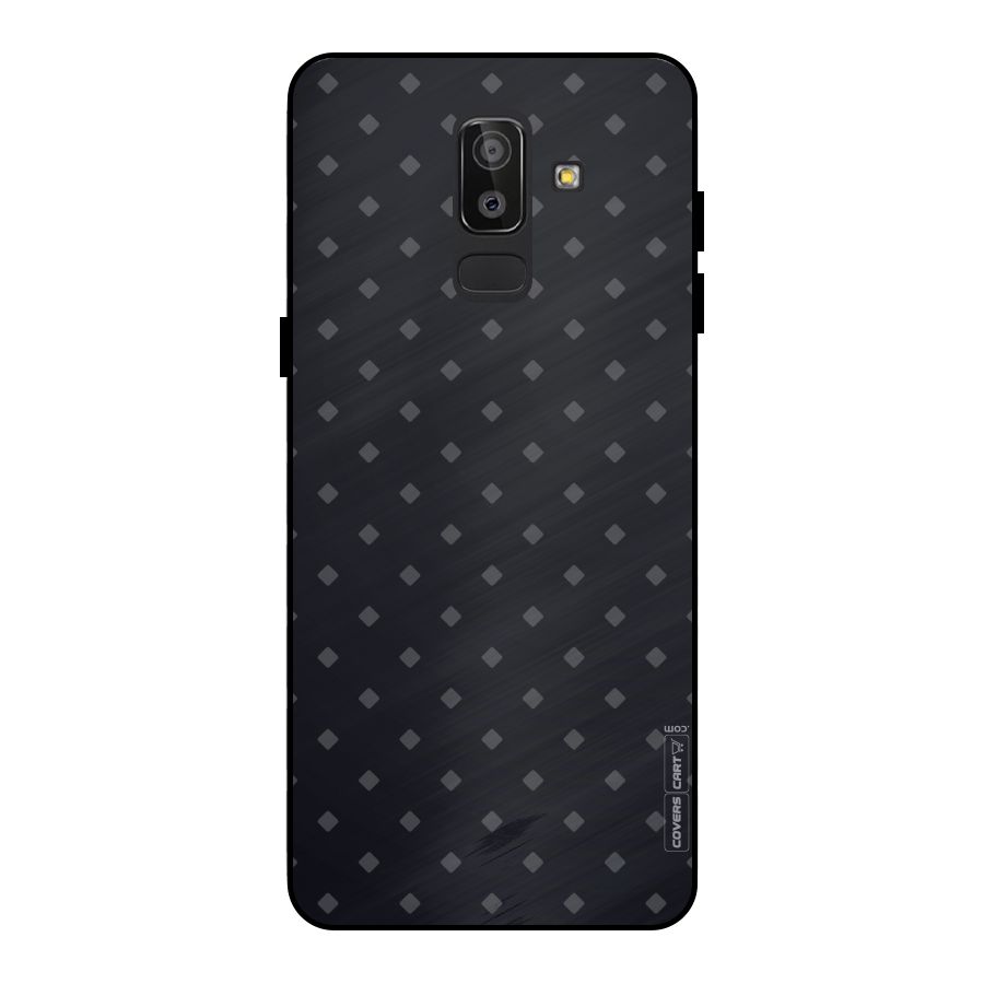 Lavish Diamond Pattern Metal Back Case for Galaxy J8