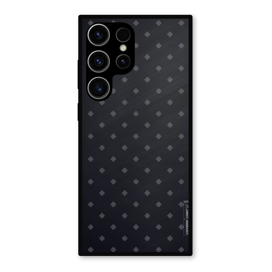 Lavish Diamond Pattern Metal Back Case for Galaxy S23 Ultra