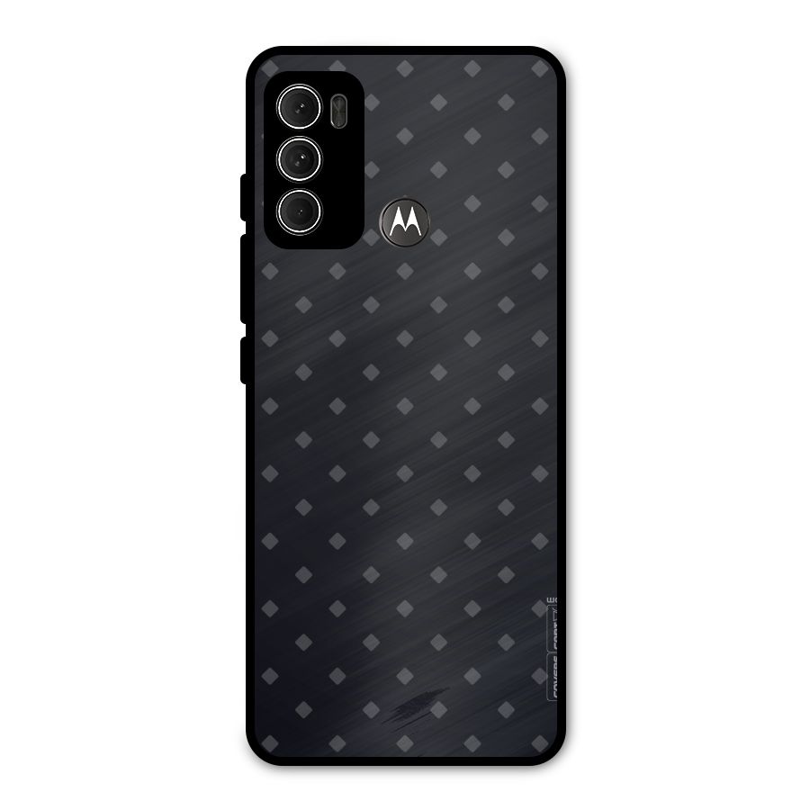 Lavish Diamond Pattern Metal Back Case for Moto G60
