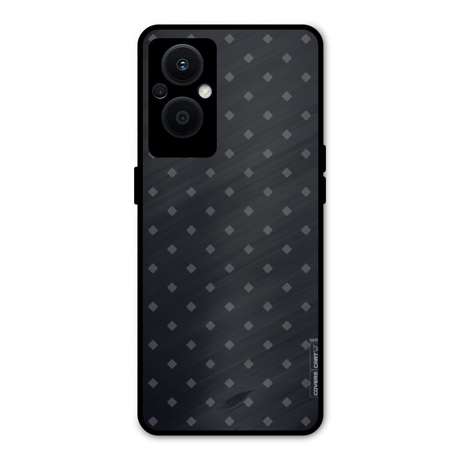 Lavish Diamond Pattern Metal Back Case for Oppo F21 Pro 5G