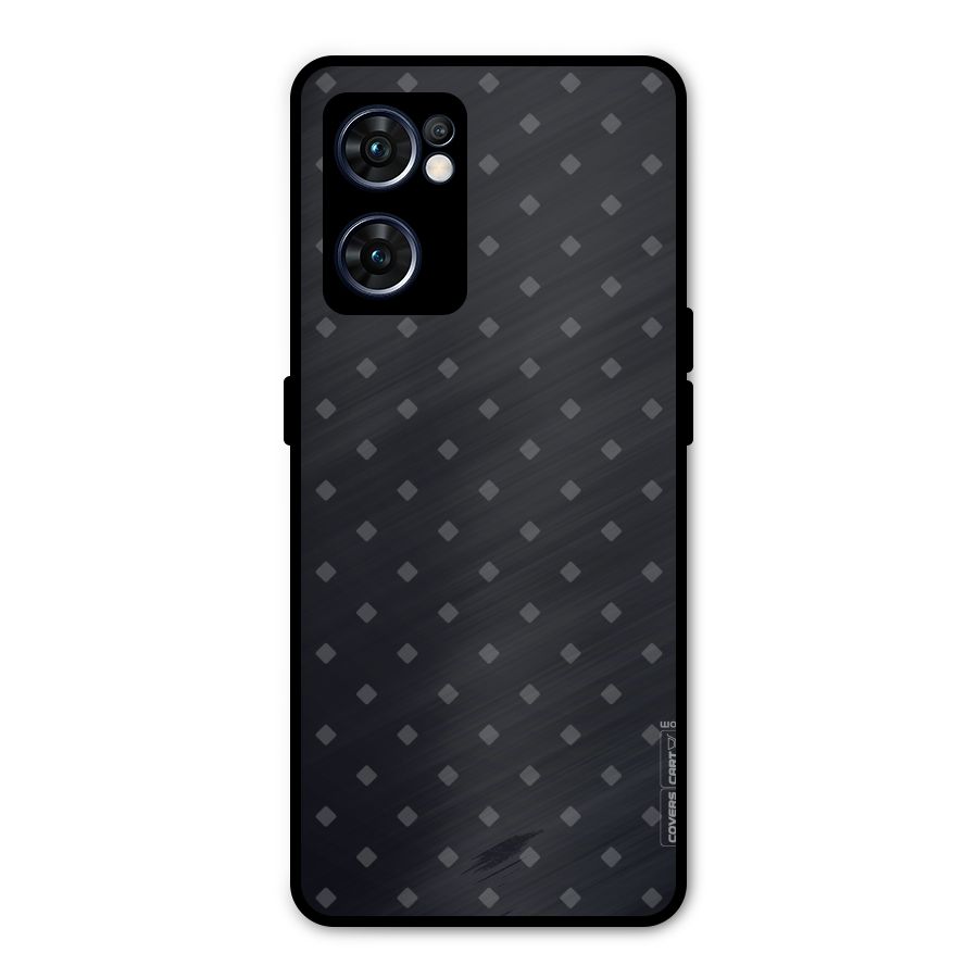 Lavish Diamond Pattern Metal Back Case for Oppo Reno7 5G
