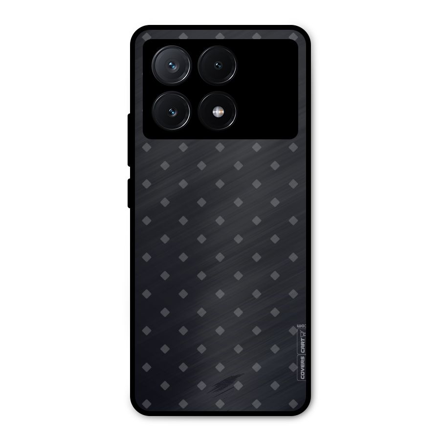 Lavish Diamond Pattern Metal Back Case for Poco X6 Pro