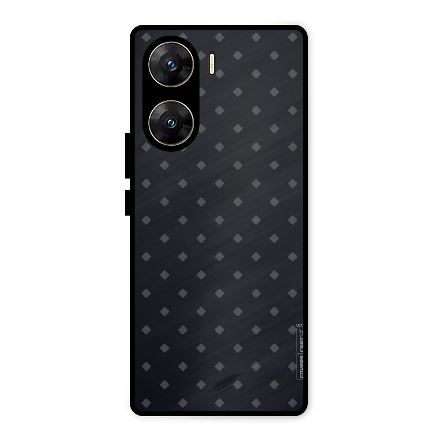 Lavish Diamond Pattern Metal Back Case for Vivo V29e