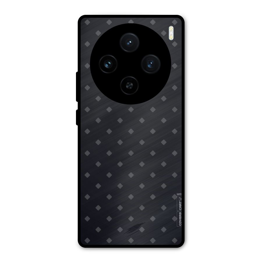 Lavish Diamond Pattern Metal Back Case for Vivo X100