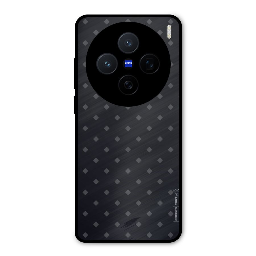 Lavish Diamond Pattern Metal Back Case for Vivo X200