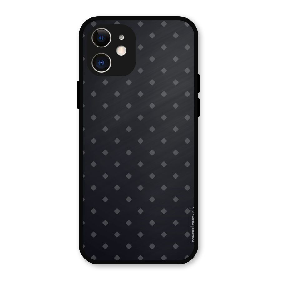 Lavish Diamond Pattern Metal Back Case for iPhone 12