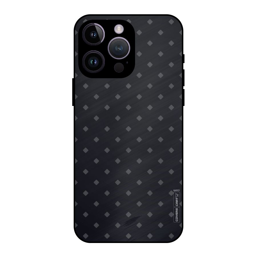 Lavish Diamond Pattern Metal Back Case for iPhone 14 Pro Max