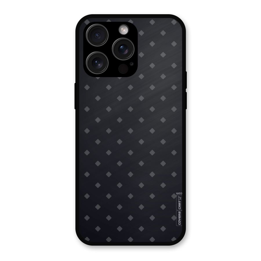 Lavish Diamond Pattern Metal Back Case for iPhone 15 Pro Max