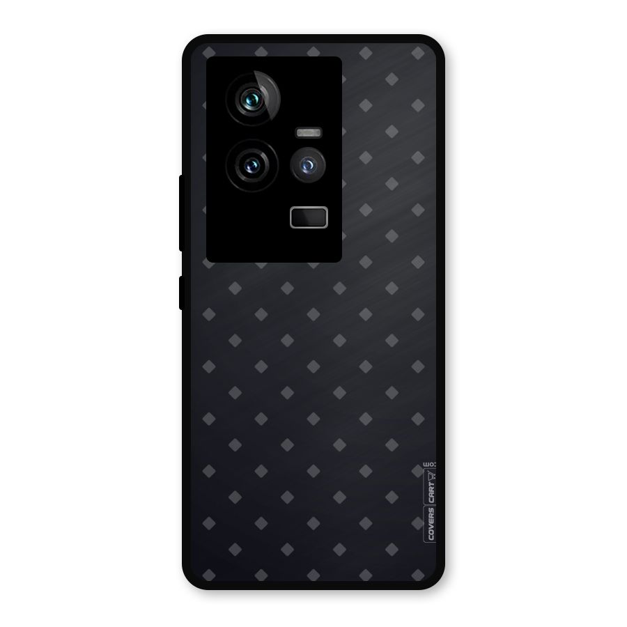 Lavish Diamond Pattern Metal Back Case for iQOO 11 5G