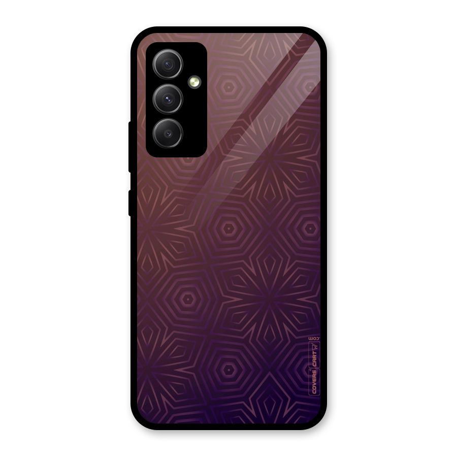 Lavish Purple Pattern Glass Back Case for Galaxy A34