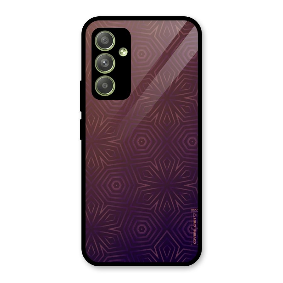 Lavish Purple Pattern Glass Back Case for Galaxy A54