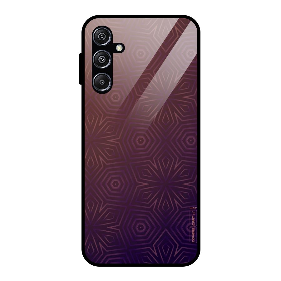 Lavish Purple Pattern Glass Back Case for Galaxy M34 5G