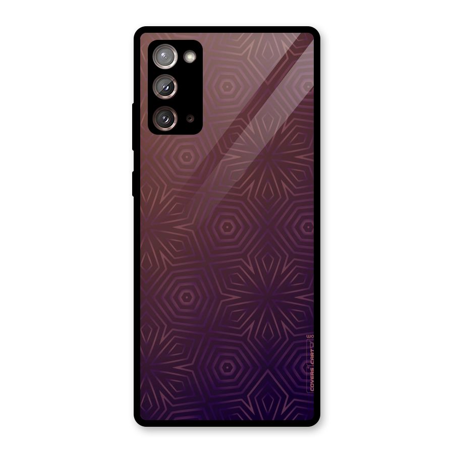 Lavish Purple Pattern Glass Back Case for Galaxy Note 20
