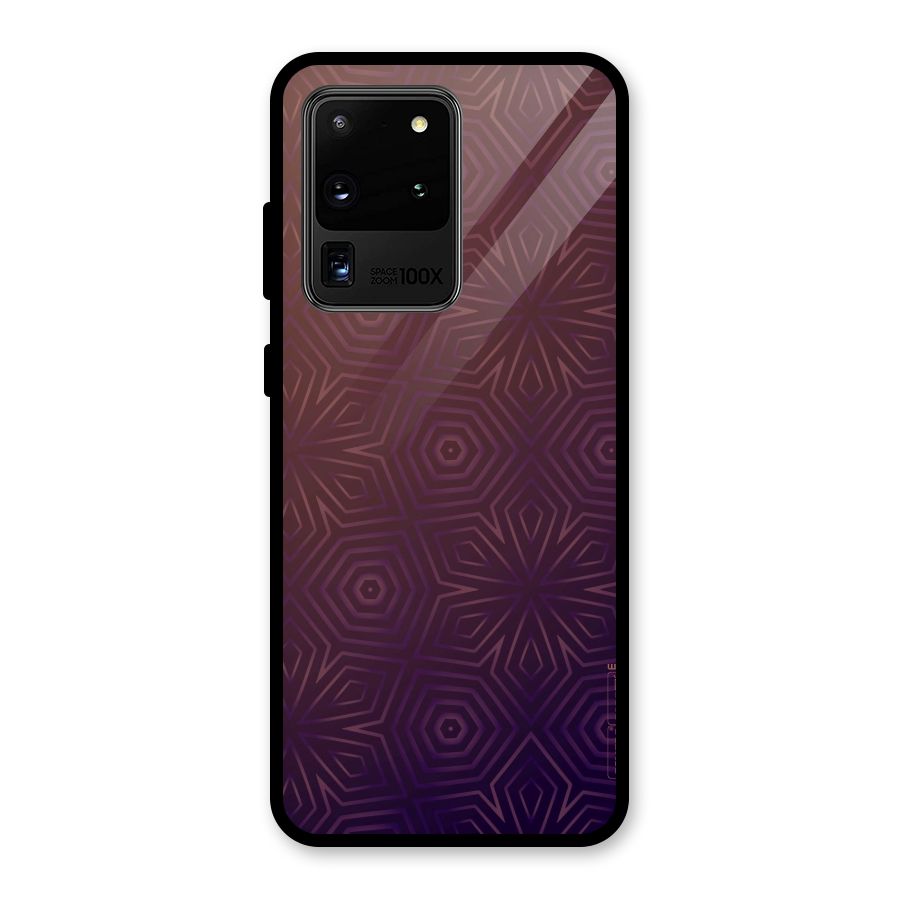 Lavish Purple Pattern Glass Back Case for Galaxy S20 Ultra