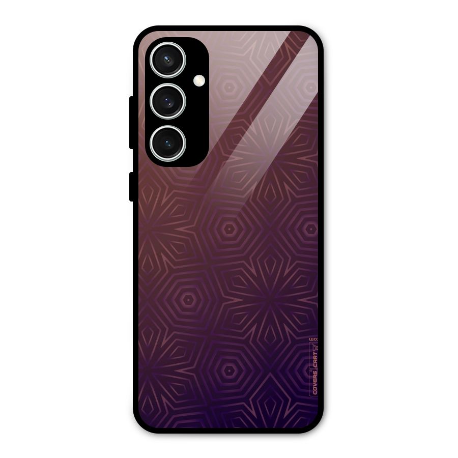 Lavish Purple Pattern Glass Back Case for Galaxy S23 FE