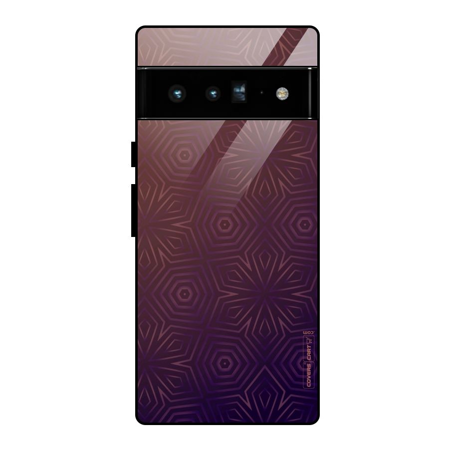 Lavish Purple Pattern Glass Back Case for Google Pixel 6 Pro