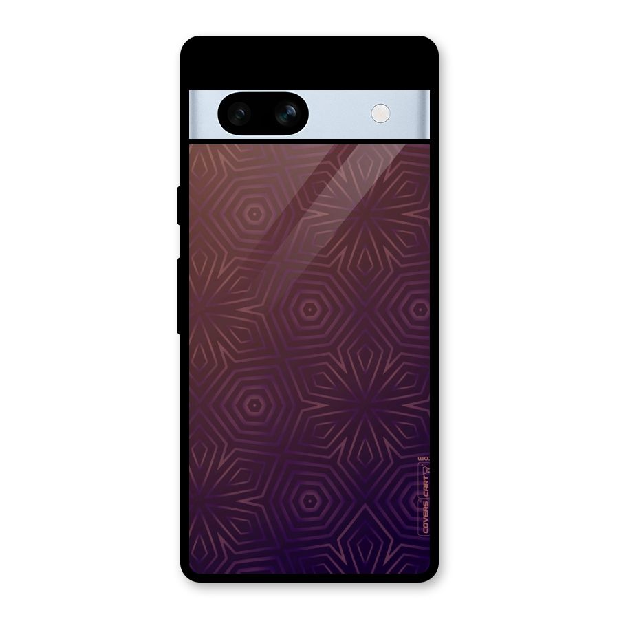 Lavish Purple Pattern Glass Back Case for Google Pixel 7a