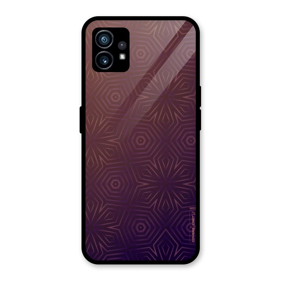 Lavish Purple Pattern Glass Back Case for Nothing Phone 1
