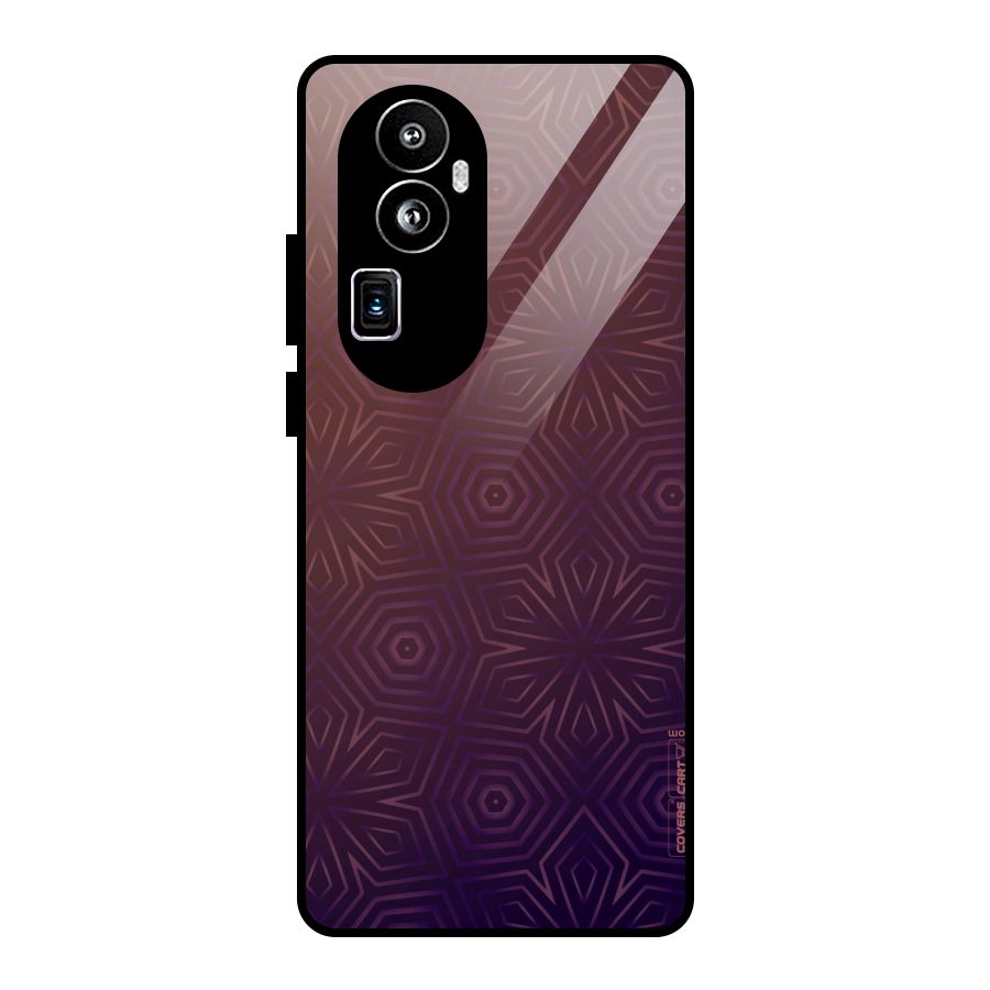 Lavish Purple Pattern Glass Back Case for Oppo Reno10 Pro Plus