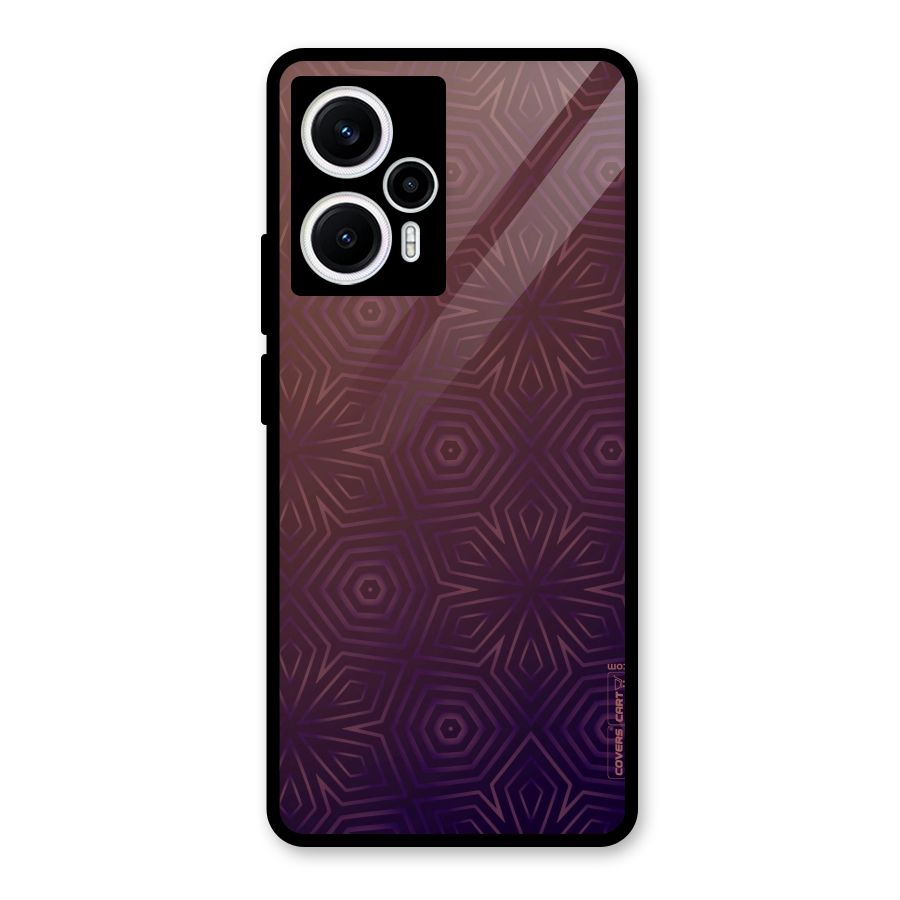 Lavish Purple Pattern Glass Back Case for Poco F5