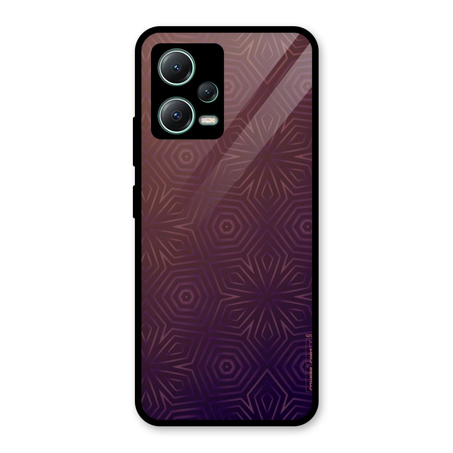 Lavish Purple Pattern Glass Back Case for Poco X5