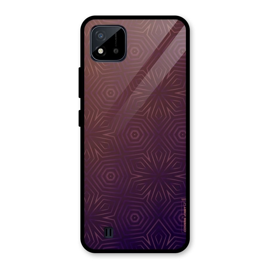 Lavish Purple Pattern Glass Back Case for Realme C11 2021