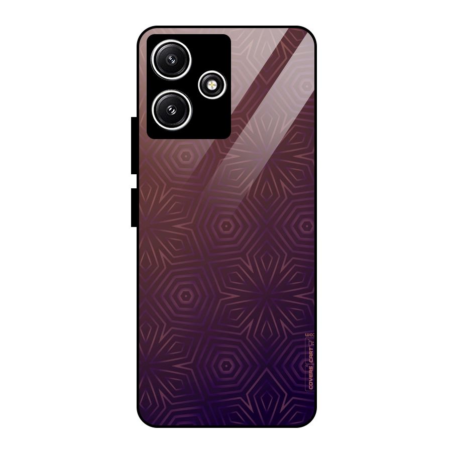 Lavish Purple Pattern Glass Back Case for Redmi 12 5G