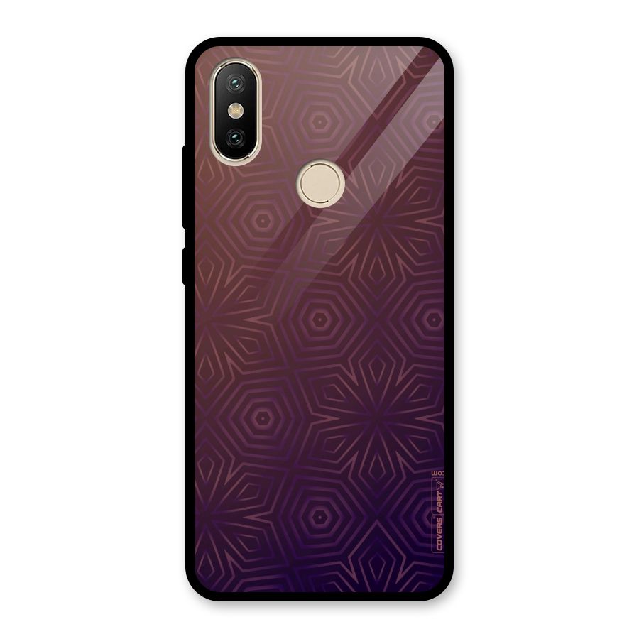 Lavish Purple Pattern Glass Back Case for Redmi A2