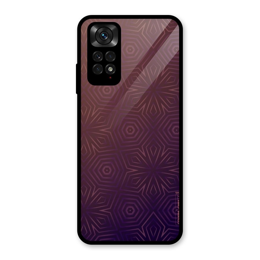 Lavish Purple Pattern Glass Back Case for Redmi Note 11S