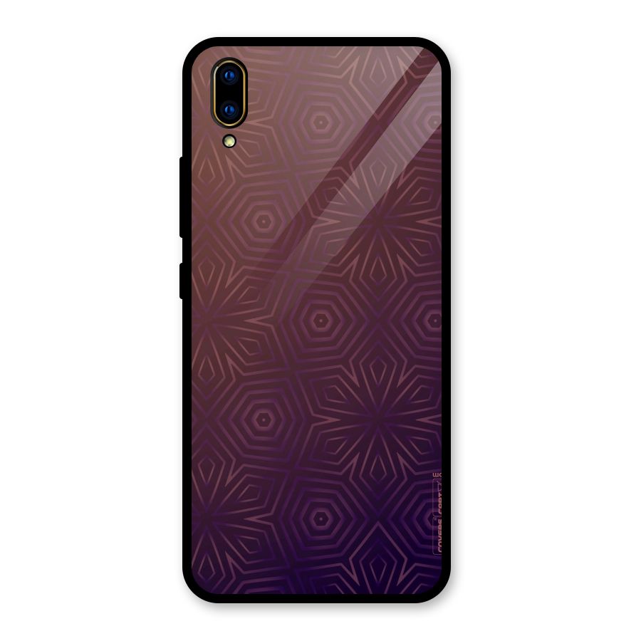 Lavish Purple Pattern Glass Back Case for Vivo V11 Pro
