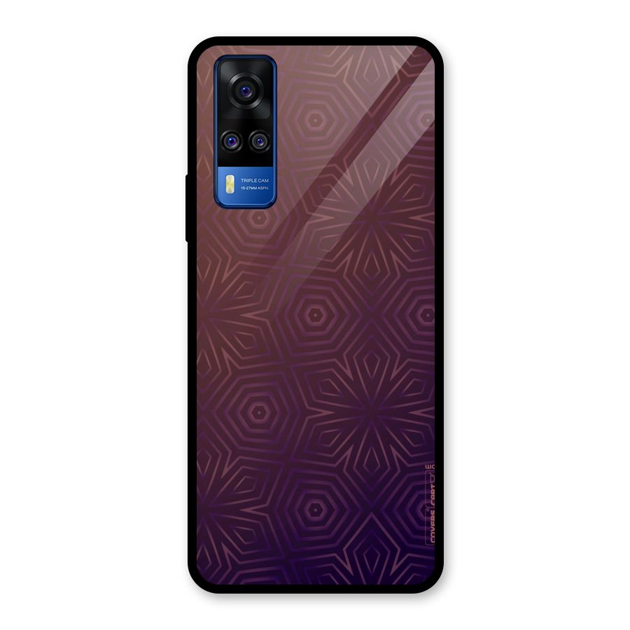 Lavish Purple Pattern Glass Back Case for Vivo Y31