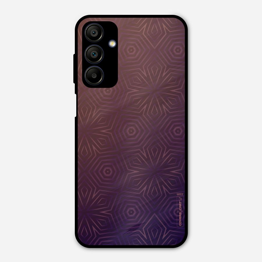 Lavish Purple Pattern Metal Back Case for Galaxy A15 5G