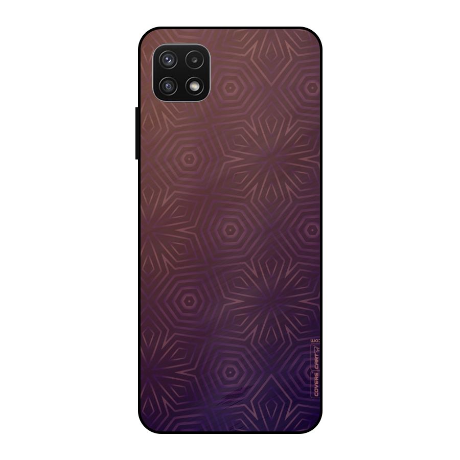 Lavish Purple Pattern Metal Back Case for Galaxy A22 5G