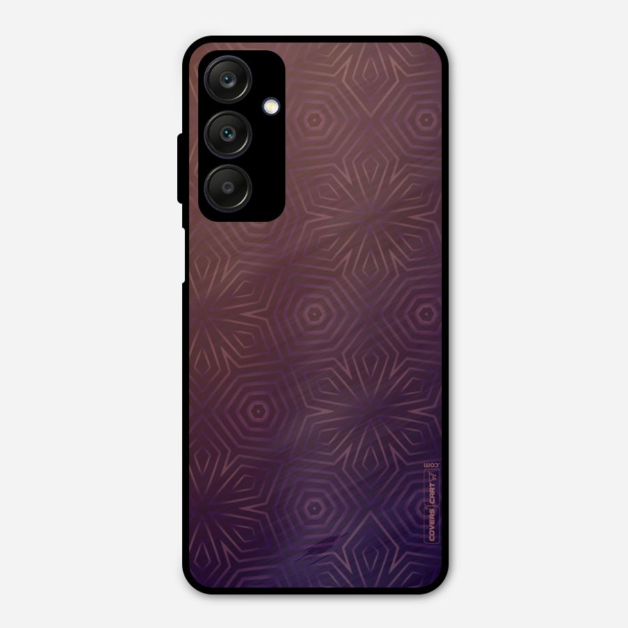 Lavish Purple Pattern Metal Back Case for Galaxy A25 5G