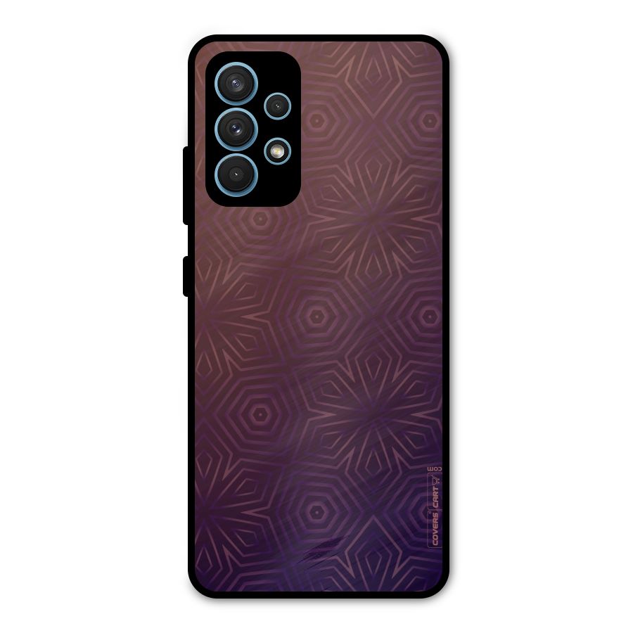 Lavish Purple Pattern Metal Back Case for Galaxy A32