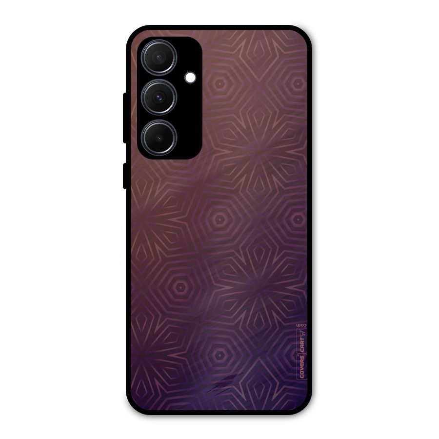 Lavish Purple Pattern Metal Back Case for Galaxy A35