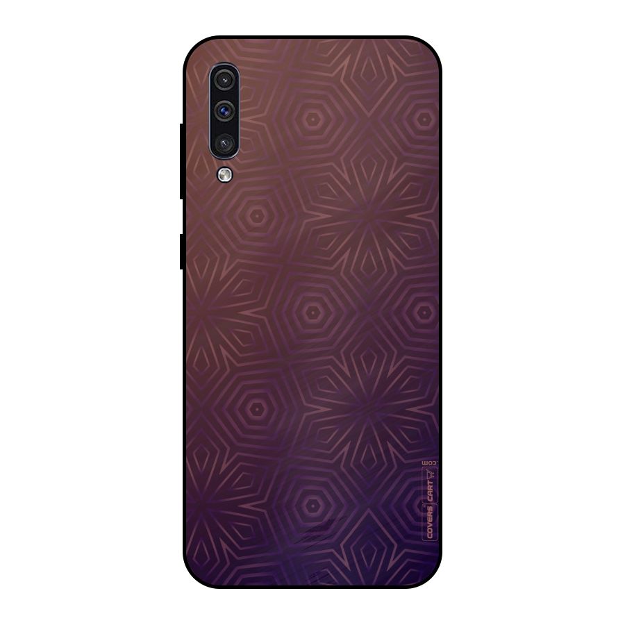 Lavish Purple Pattern Metal Back Case for Galaxy A50