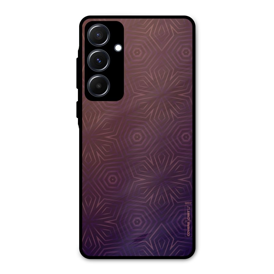 Lavish Purple Pattern Metal Back Case for Galaxy A55