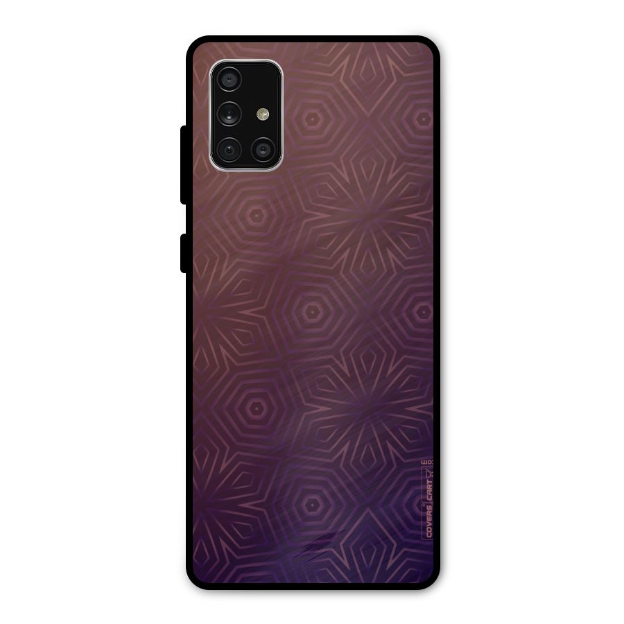 Lavish Purple Pattern Metal Back Case for Galaxy A71