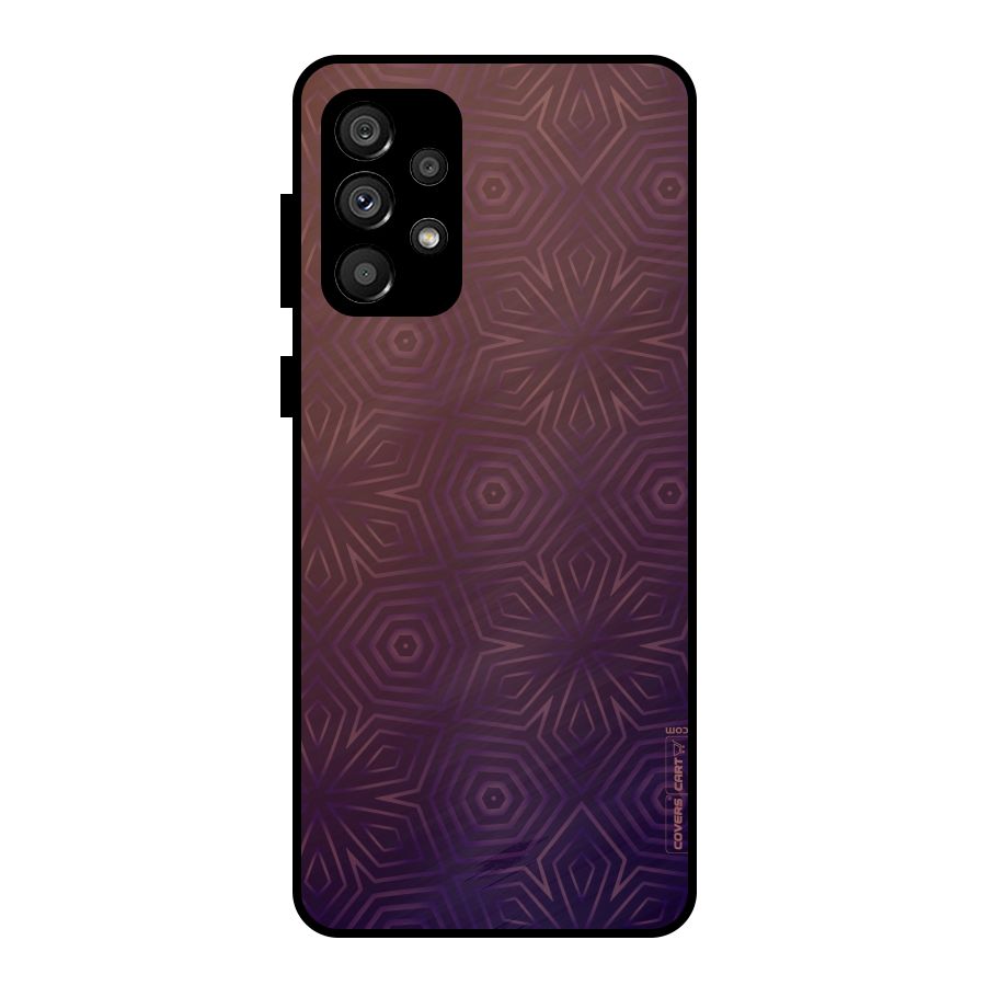 Lavish Purple Pattern Metal Back Case for Galaxy A73 5G