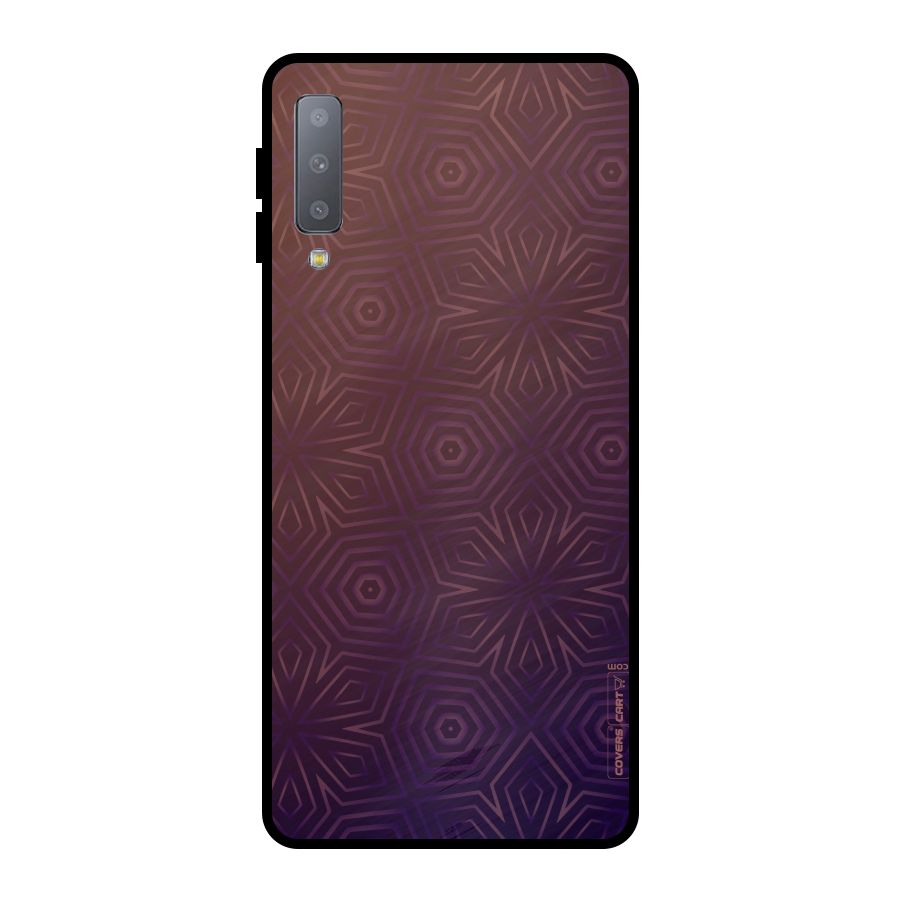 Lavish Purple Pattern Metal Back Case for Galaxy A7 (2018)