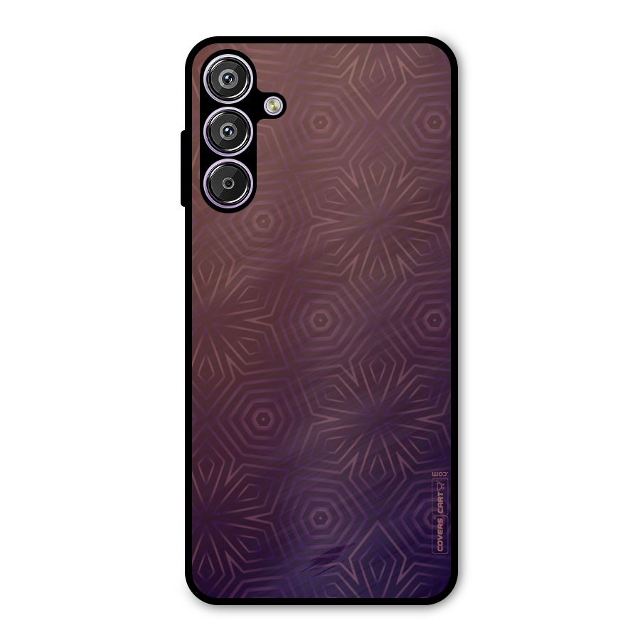 Lavish Purple Pattern Metal Back Case for Galaxy F15