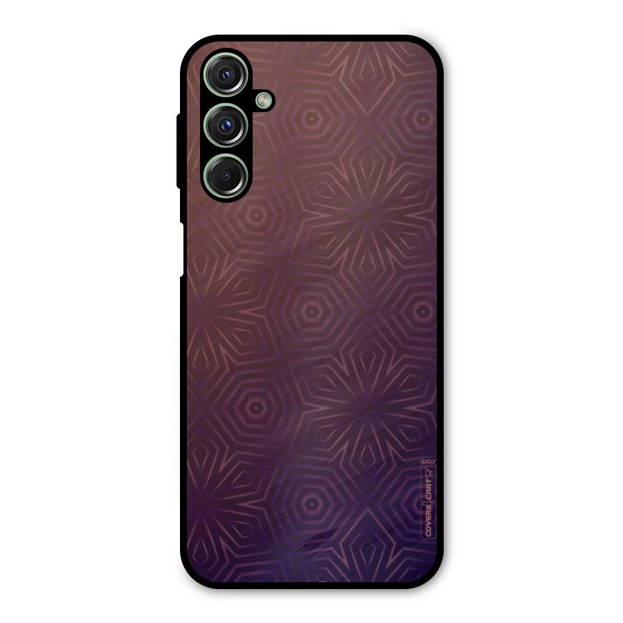 Lavish Purple Pattern Metal Back Case for Galaxy F34