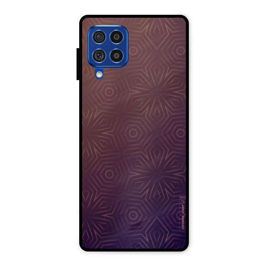 Lavish Purple Pattern Metal Back Case for Galaxy F62