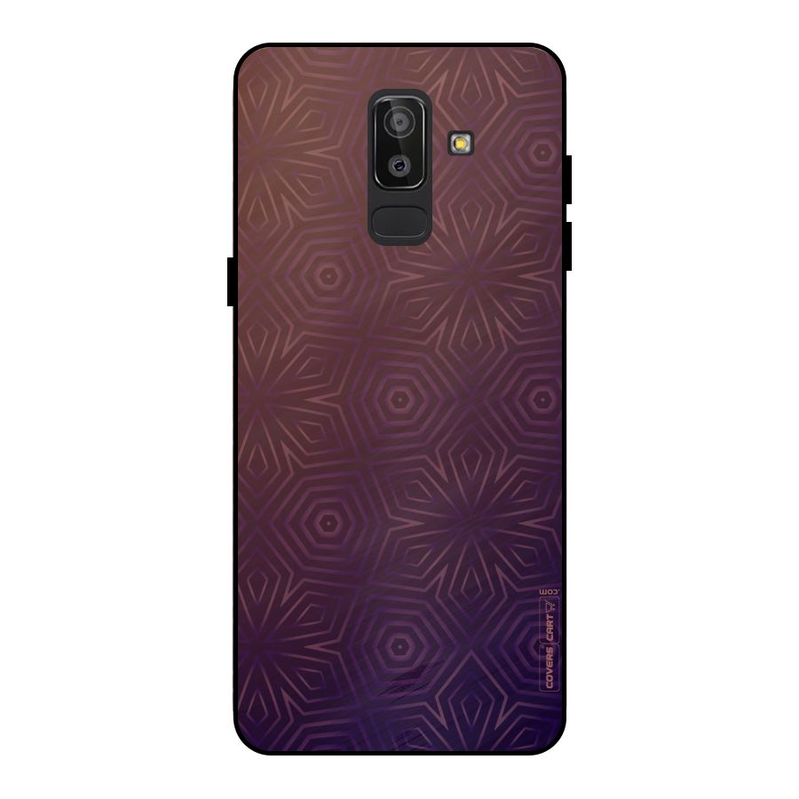 Lavish Purple Pattern Metal Back Case for Galaxy J8